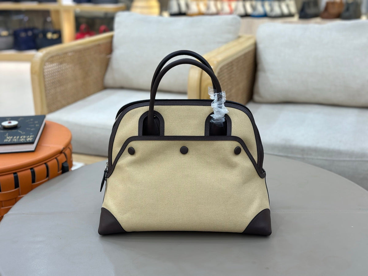 High-end Hermes 2026 Cargo Bolide 31cm Bag Canvas/Swift Leather