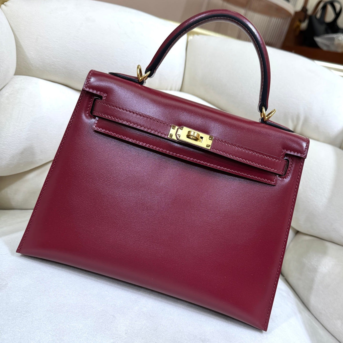High-end Hermes 2026 Kelly Bag 25cm Box Calf Leather