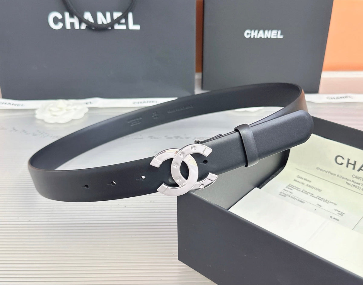 Chanel 2026 Double C Buckle Belt 30mm Cowhide 211912