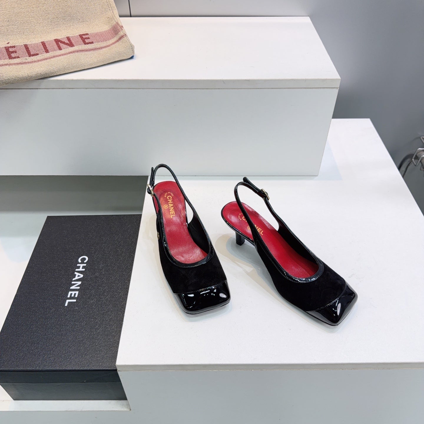 Chanel 2026 Square Toe Slingback Patent Leather 942738