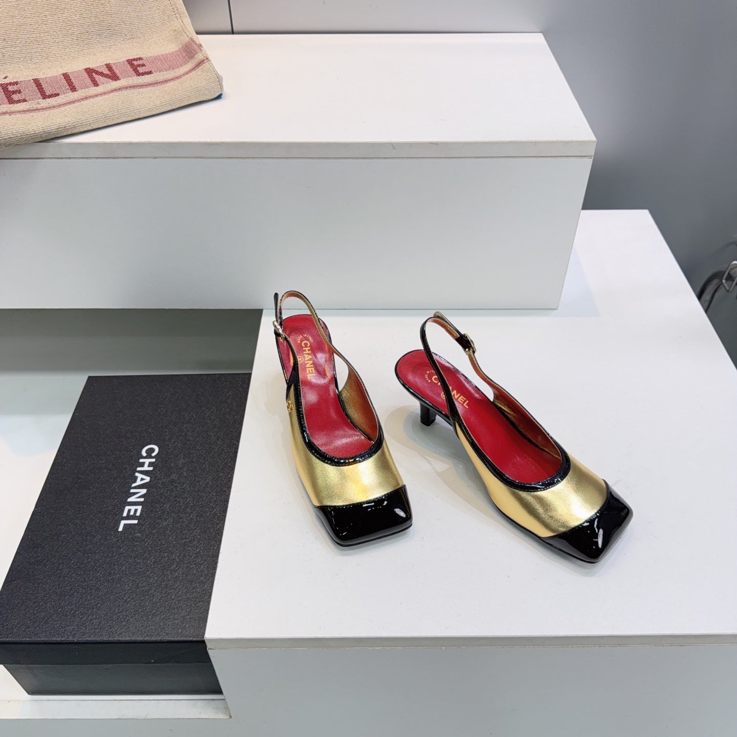 Chanel 2026 Square Toe Slingback Patent Leather 942738