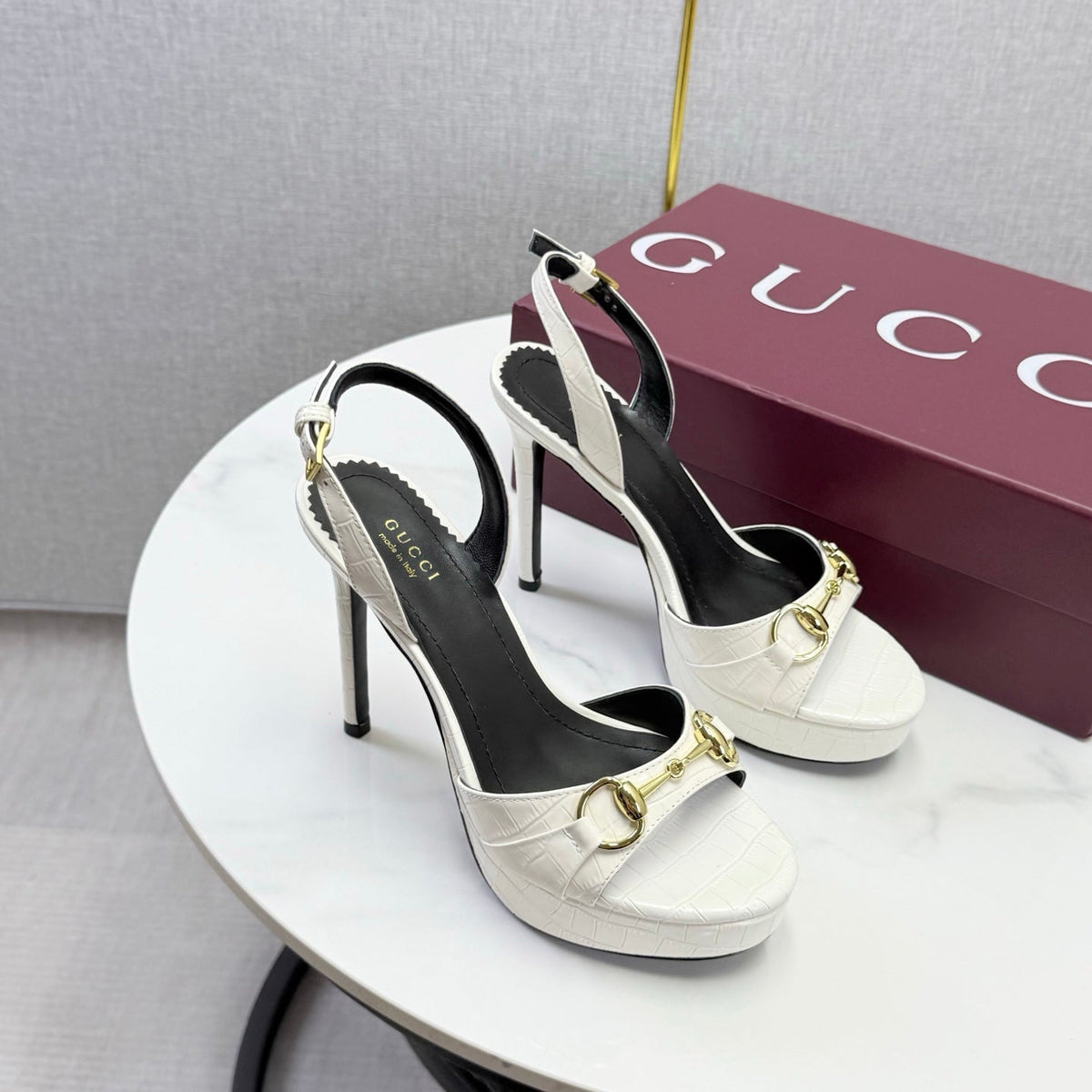 Gucci 2026 Donna Platform Sandal 120mm Leather 973321