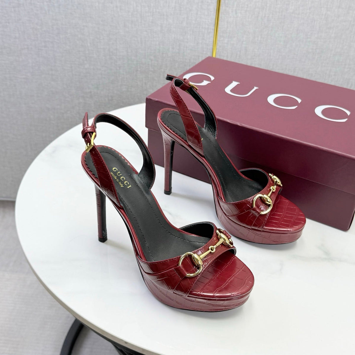 Gucci 2026 Donna Platform Sandal 100mm Leather 973321