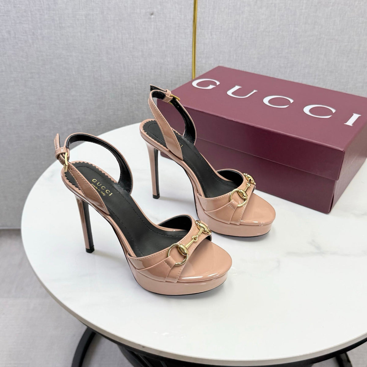 Gucci 2026 Donna Platform Sandal 100mm Leather 973321