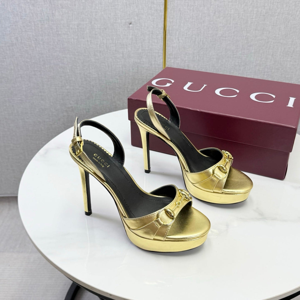 Gucci 2026 Donna Platform Sandal 100mm Leather 973321
