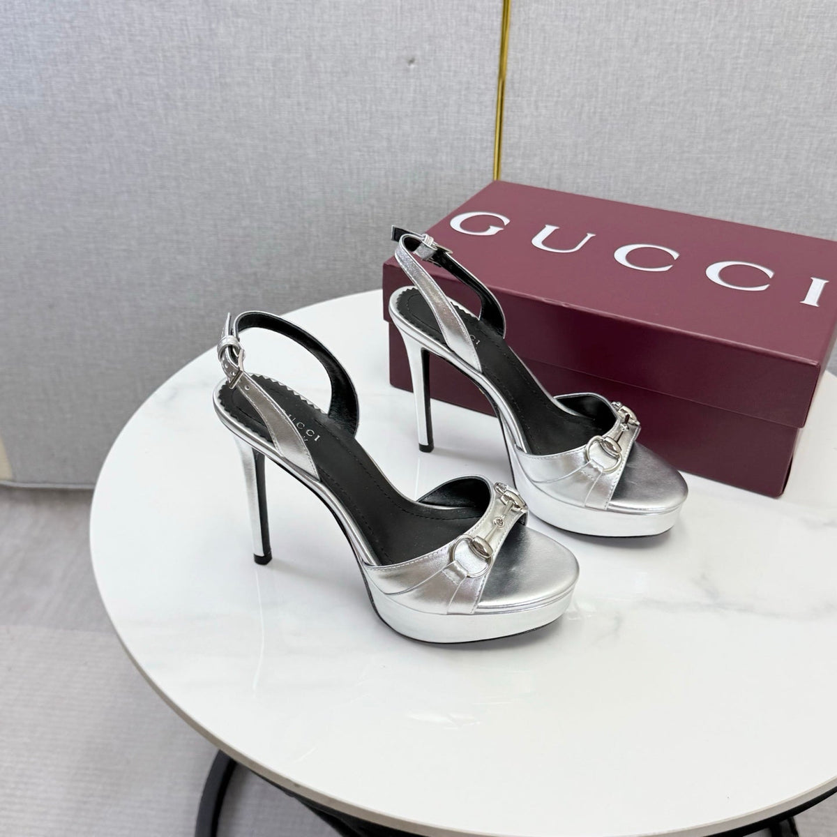 Gucci 2026 Donna Platform Sandal 100mm Leather 973321