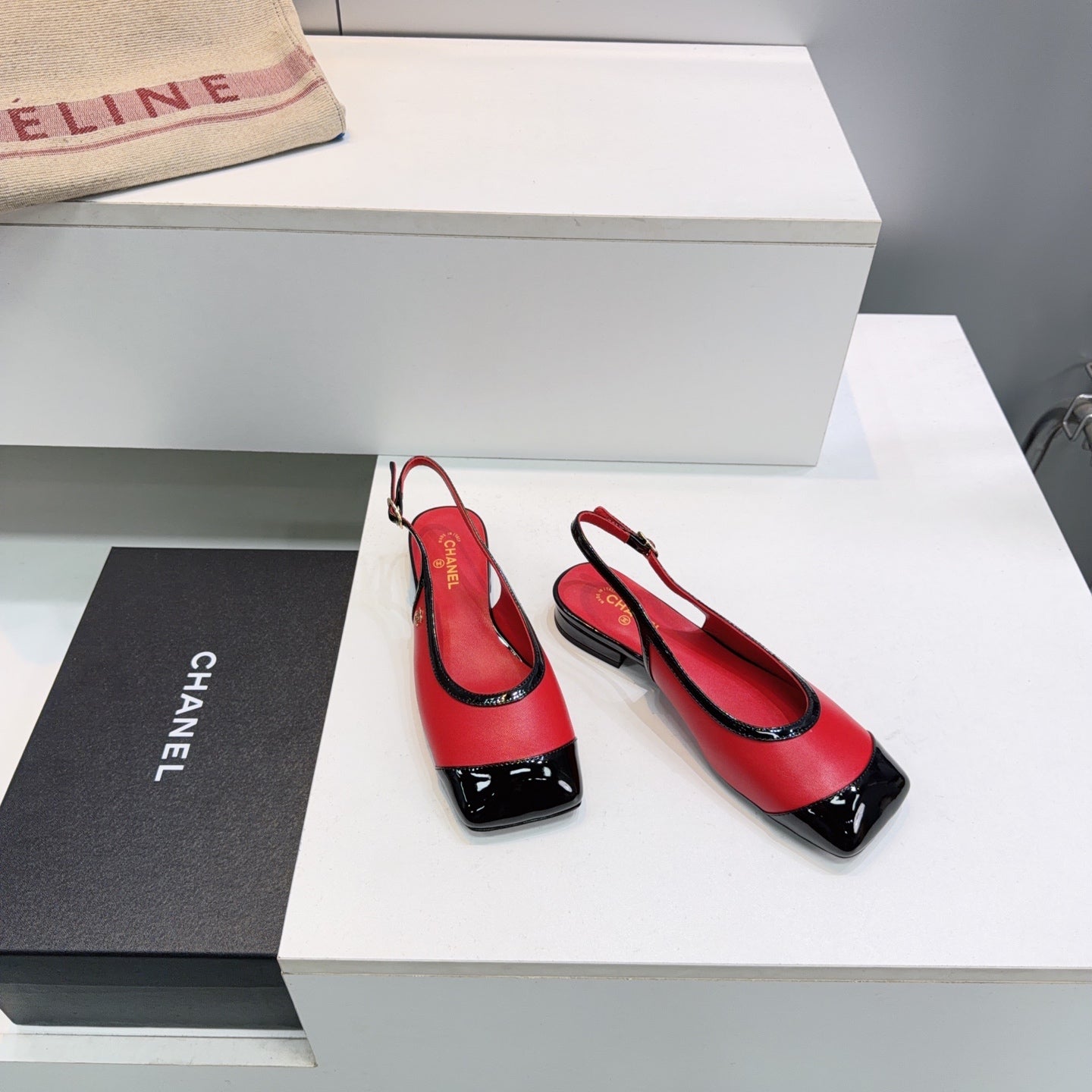 Chanel 2026 Square Toe Slingback Patent Leather 942738