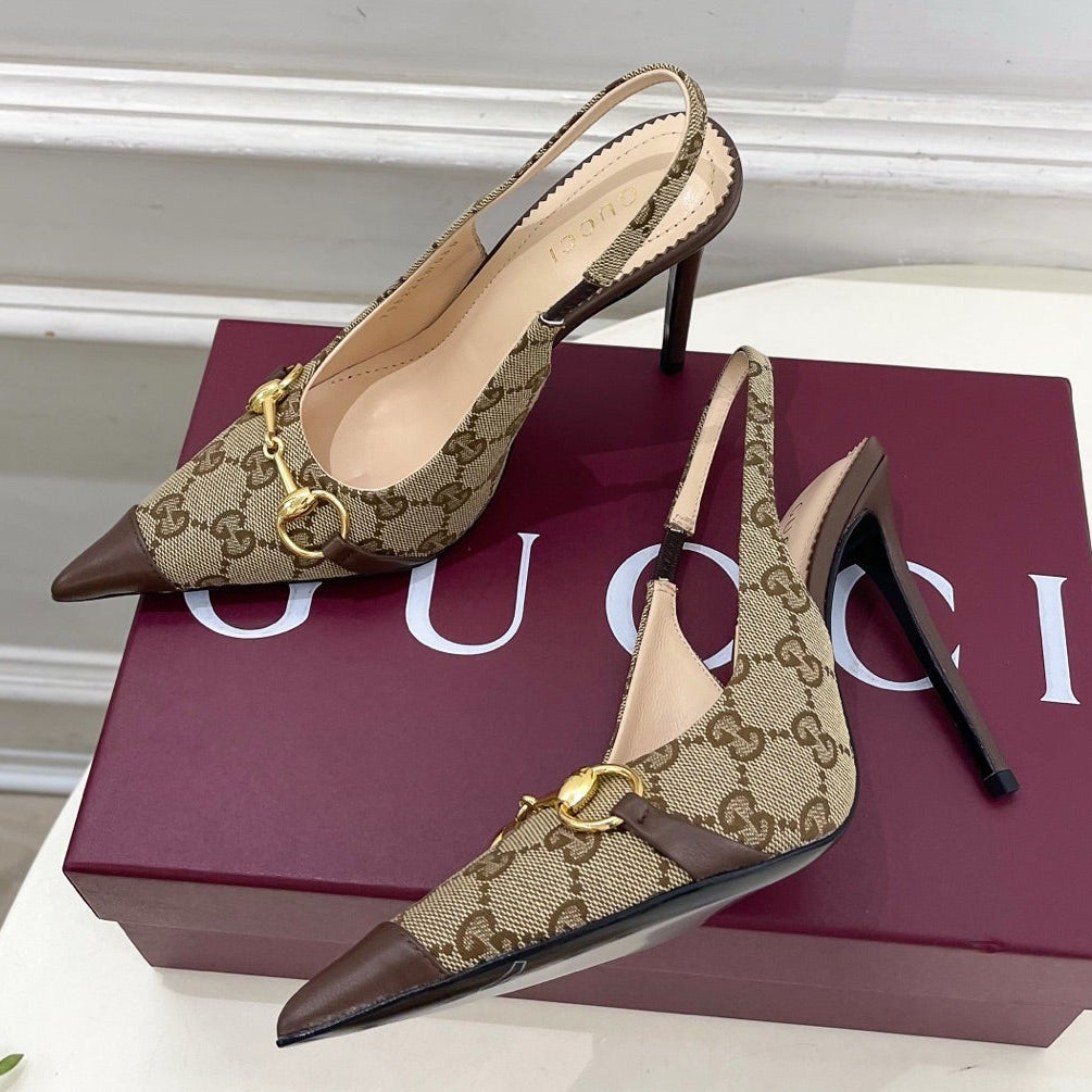 Gucci 2026 Donna Shoe 110mm Cowhide Canvas 946604