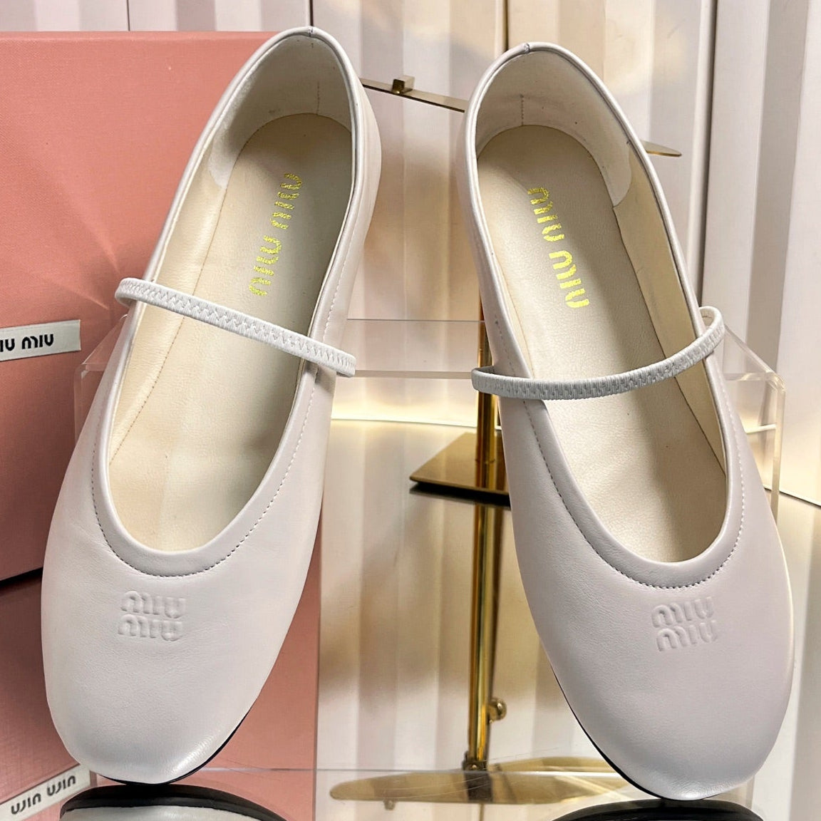 Miu Miu 2026 Strap Ballet Flats Leather 979169