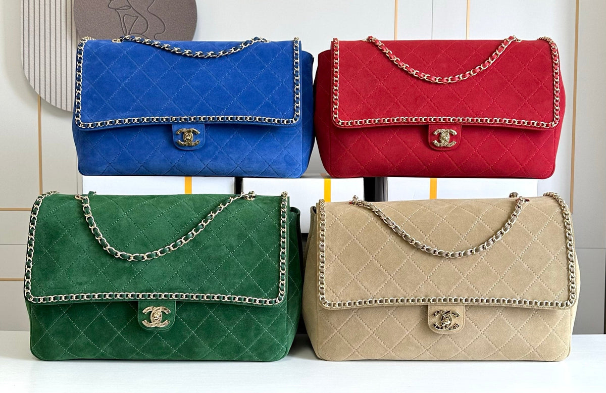 Chanel 2026 x Pharrell Williams Suede XXL Flap Bag Suede Leather 167141