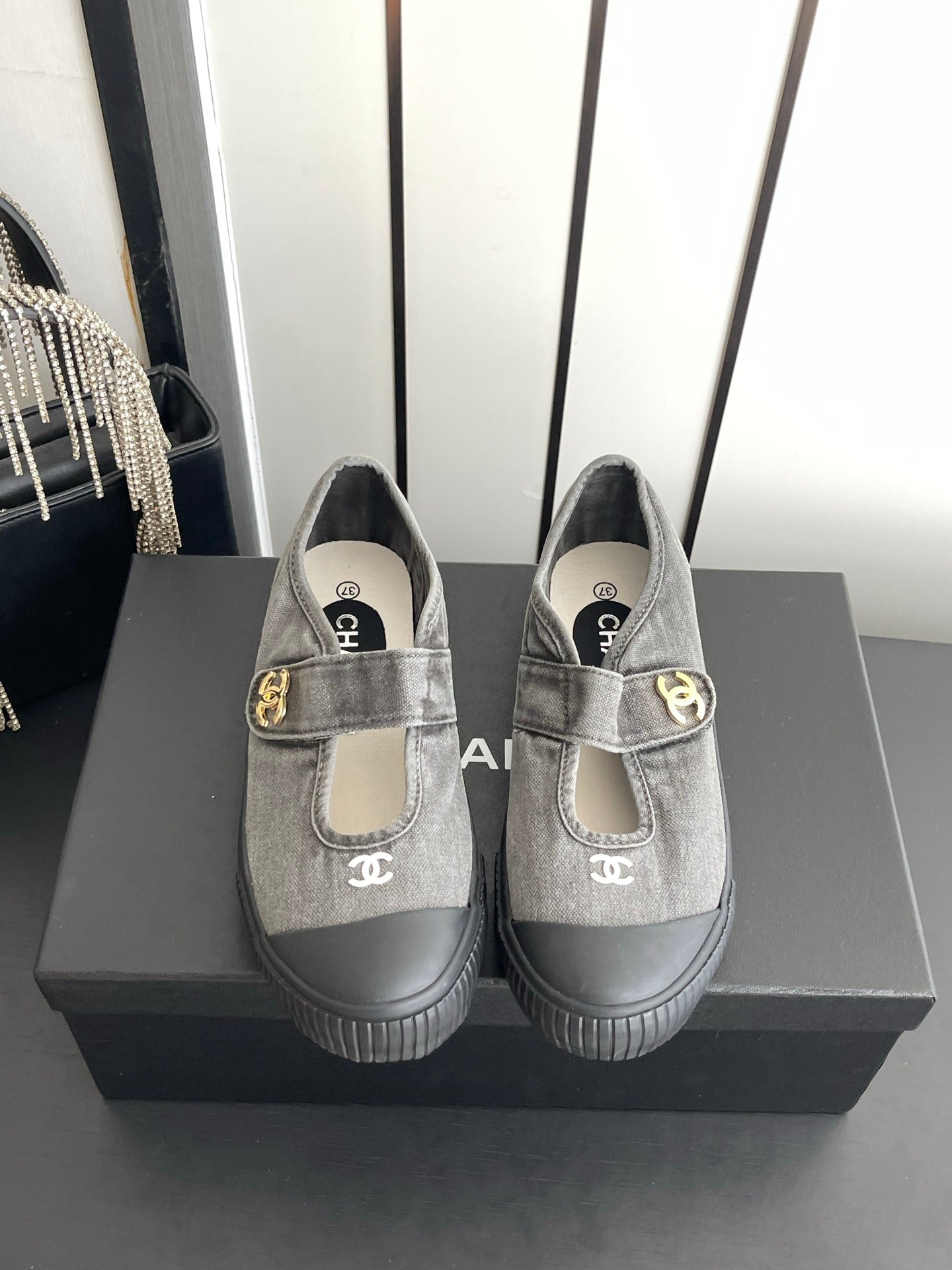 Chanel 2026 Strap Sneakers Canvas 945162