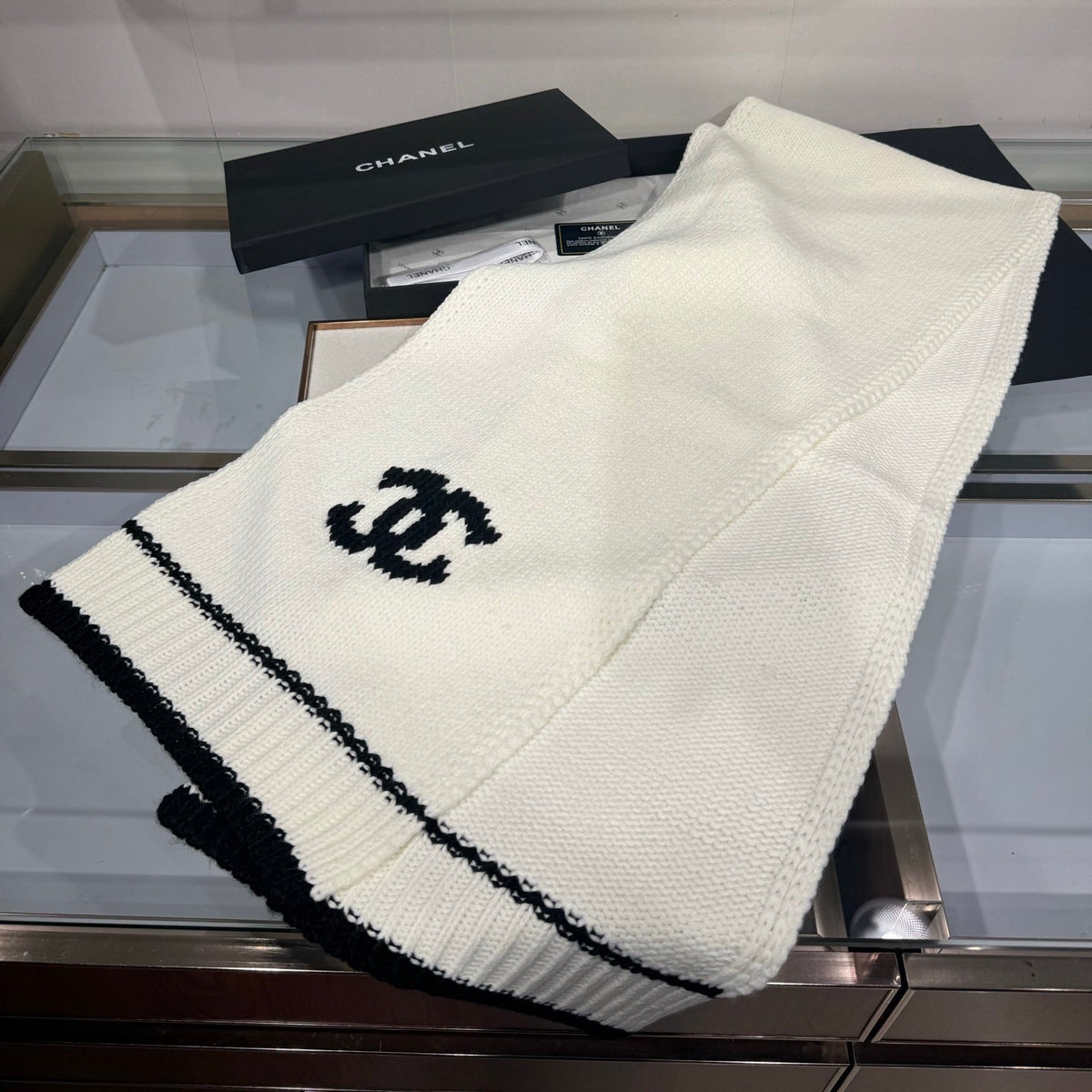 Chanel 2026 Knitted Scarf 190cm Wool 217102
