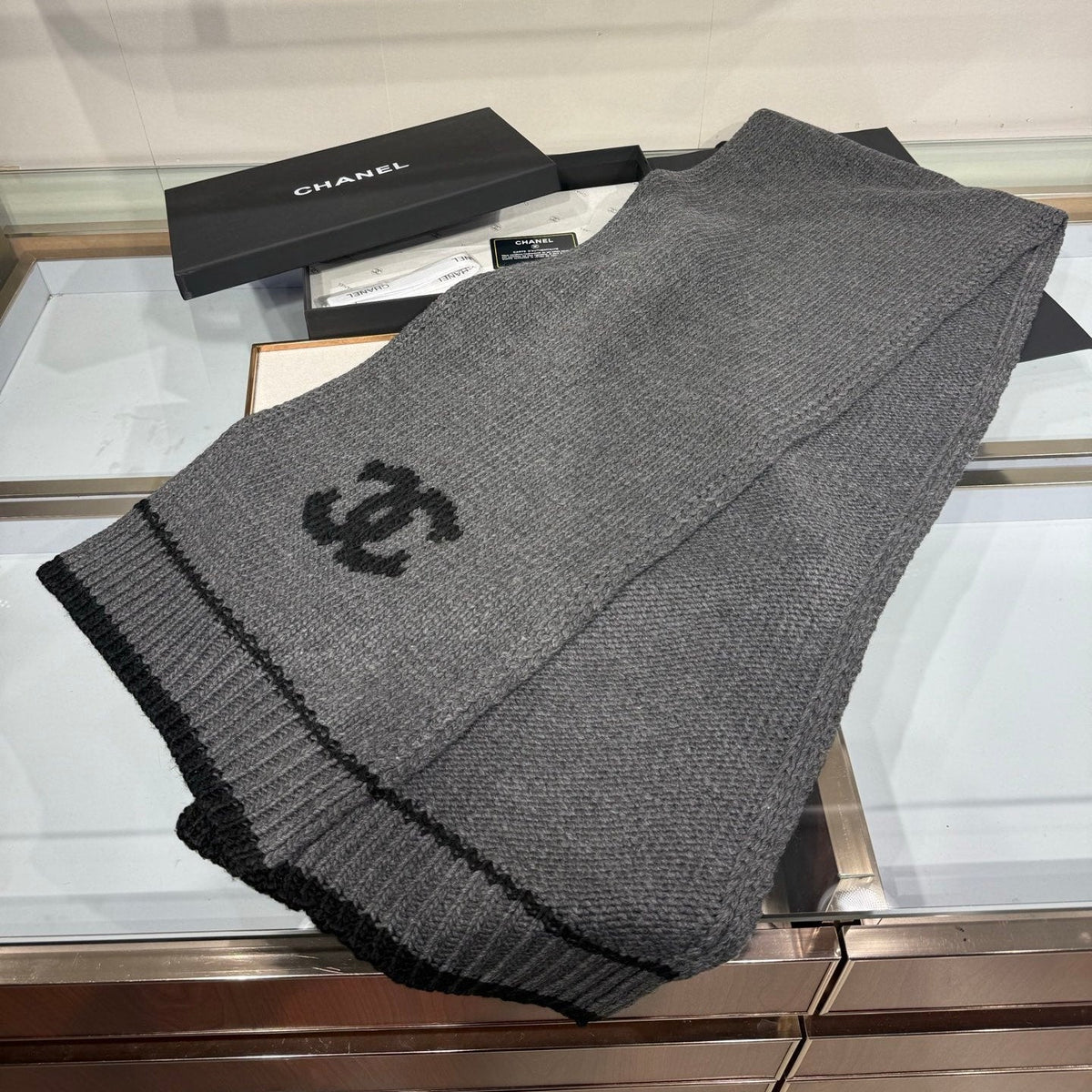 Chanel 2026 Knitted Scarf 190cm Wool 217102