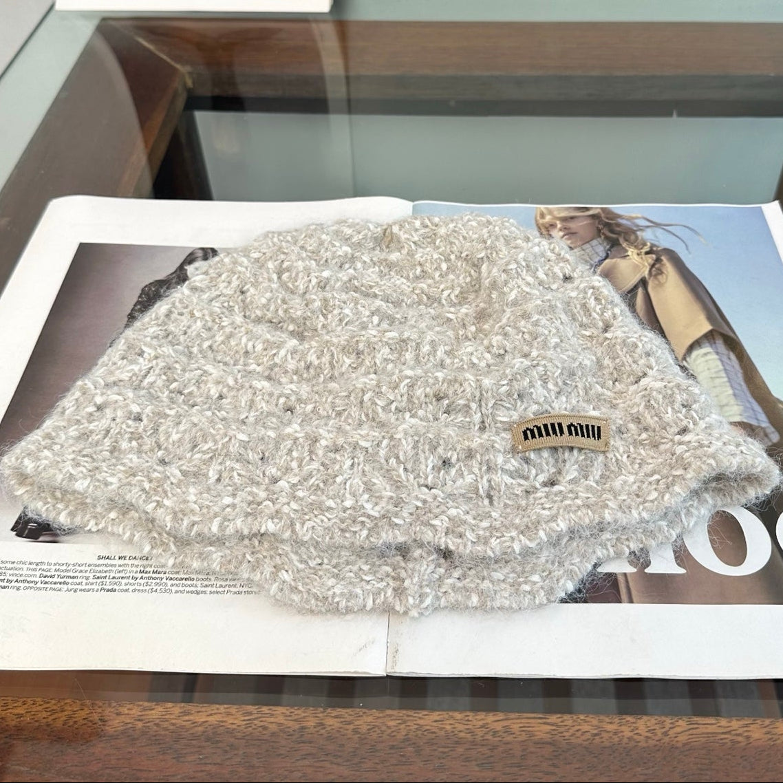 Miumiu Knitted Beanie Hat 497139