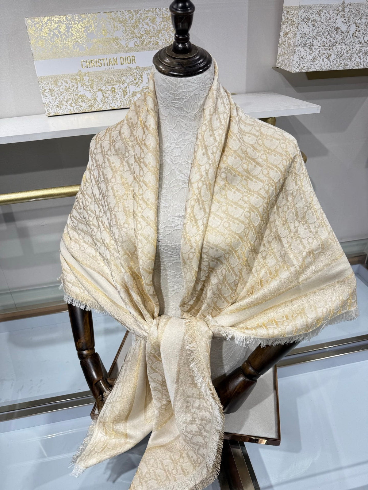 Dior 2026 Oblique Scarf 140cm Mulberry Silk 217204