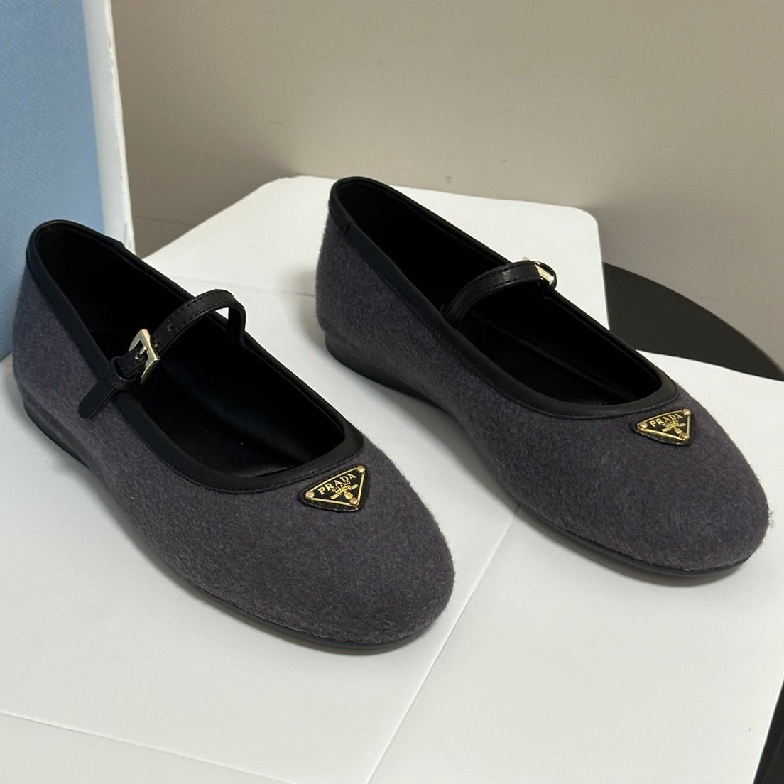Prada 2026 Chevron Ballet Flats Fabric 151267