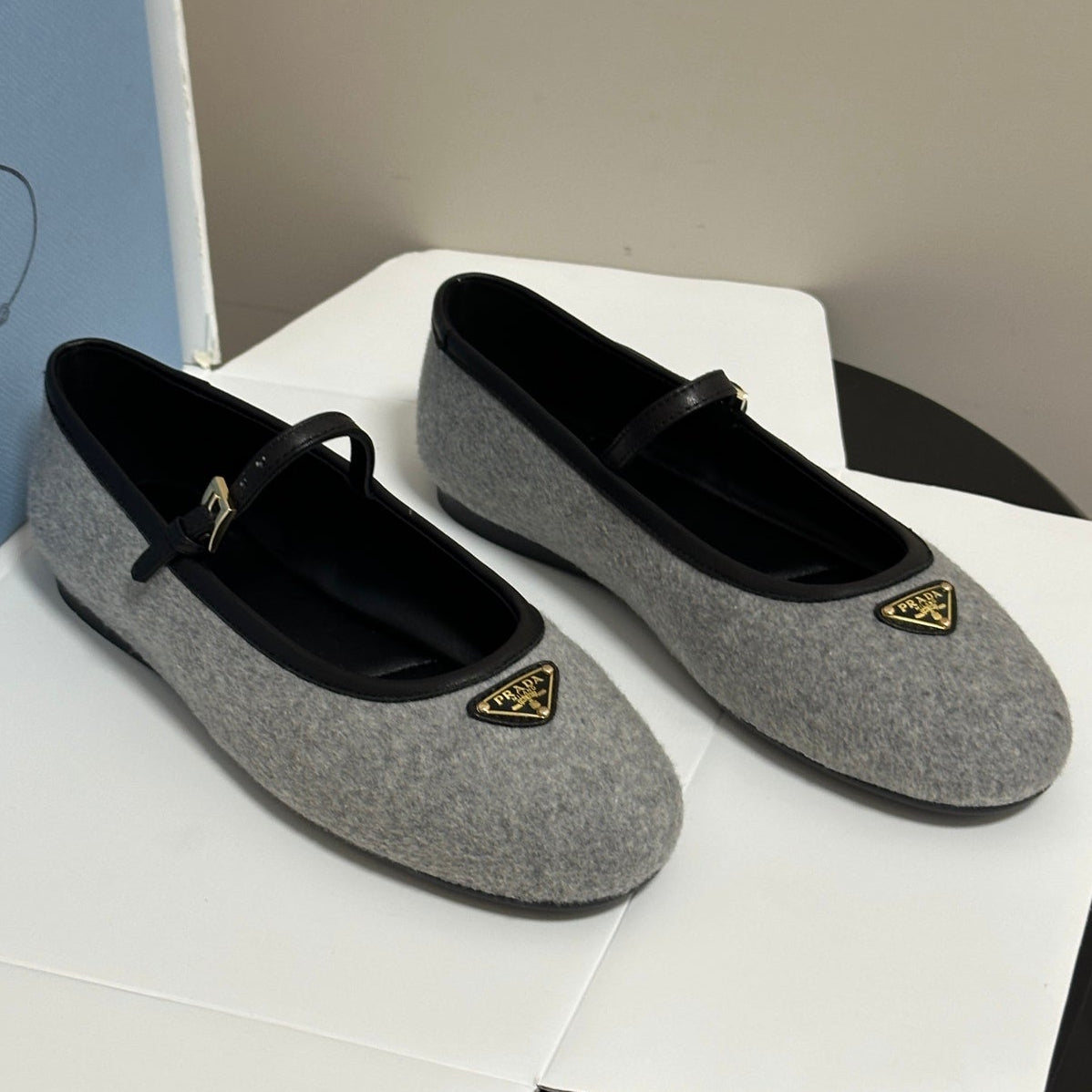 Prada 2026 Chevron Ballet Flats Fabric 151267