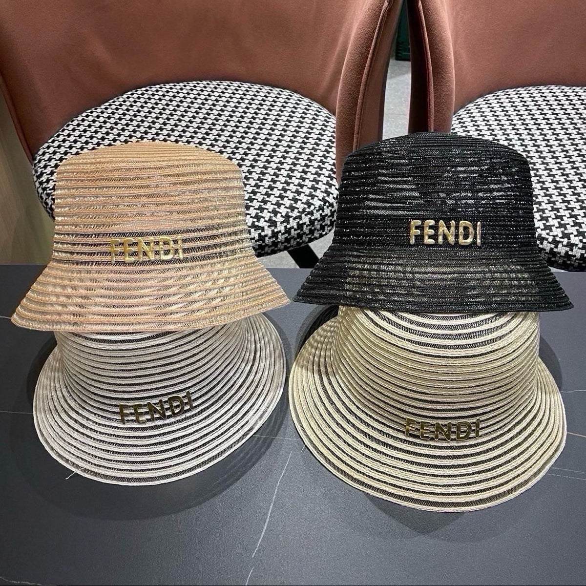 Fendi Mesh Bucket Hat 491789