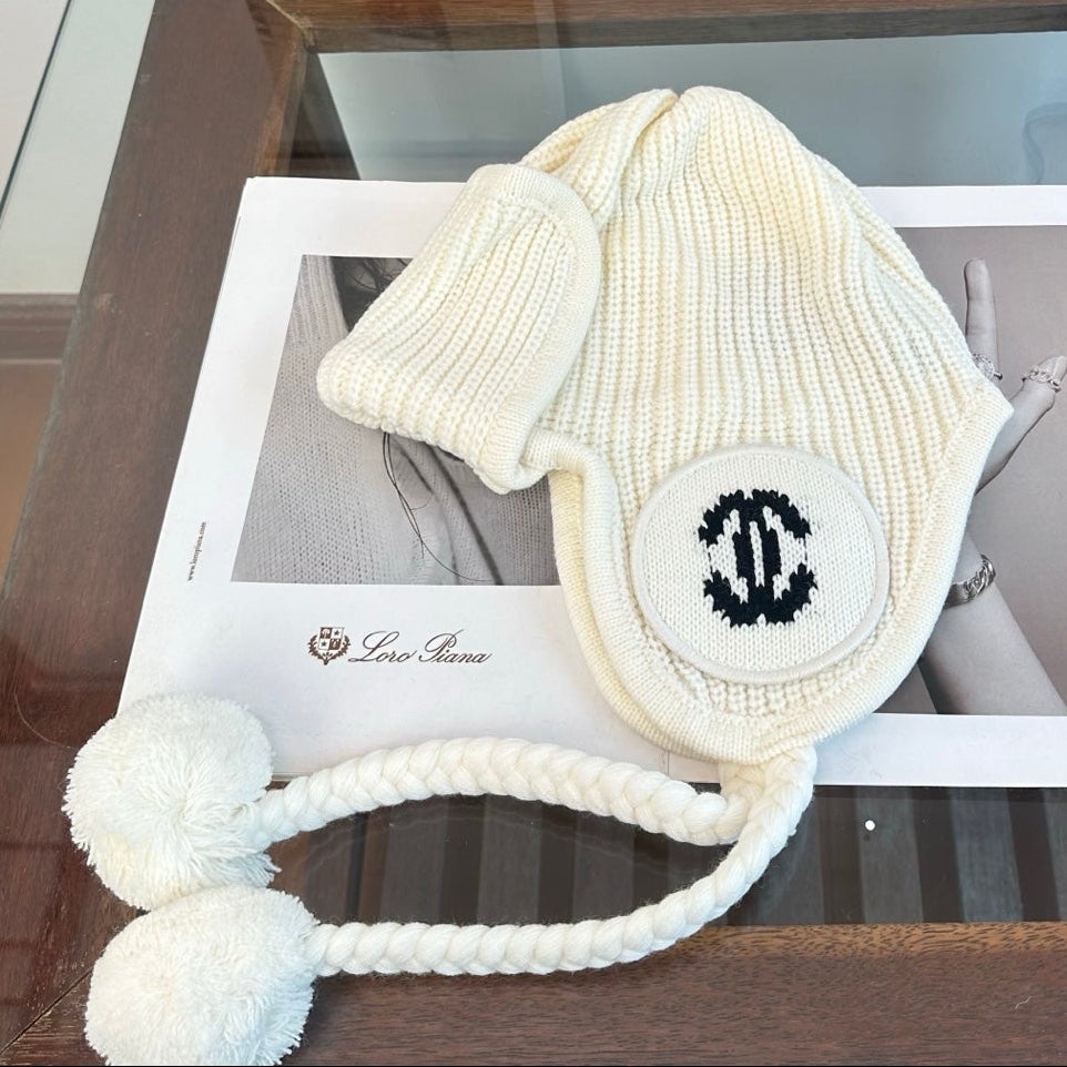 Chanel Cashmere Trapper Hat 512505