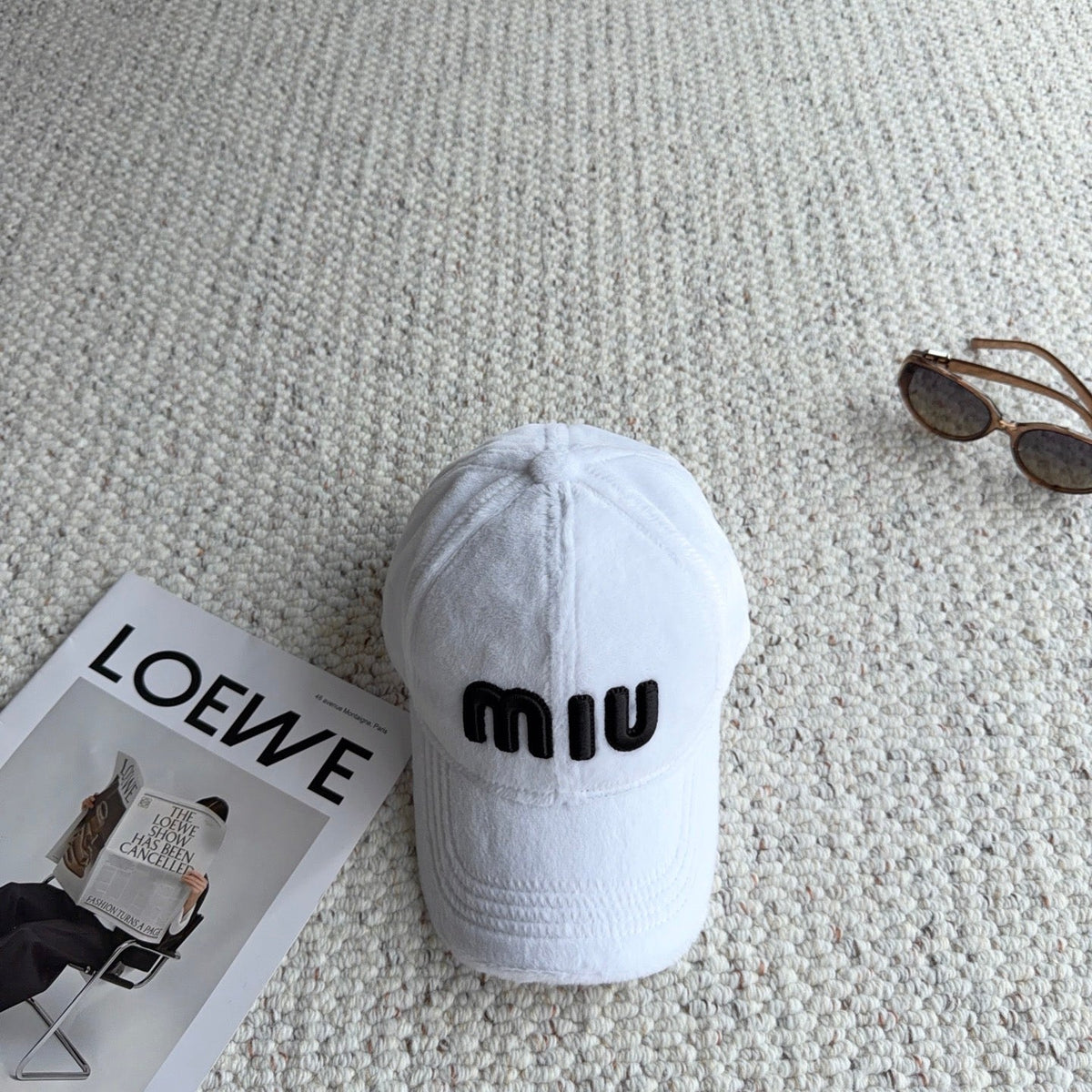 Miumiu Fleece Baseball Cap 515563