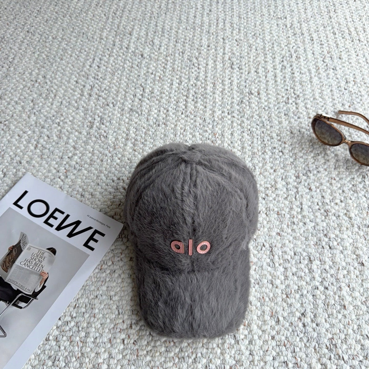 Alo Yoga Plush Fabric Baseball Cap Hat 515570