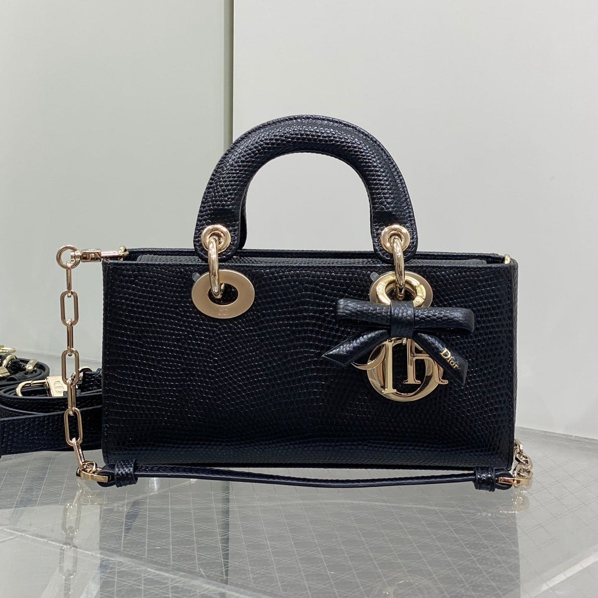 Dior 2026 Lady Butterfly Knot Bag 22cm Leather 408708