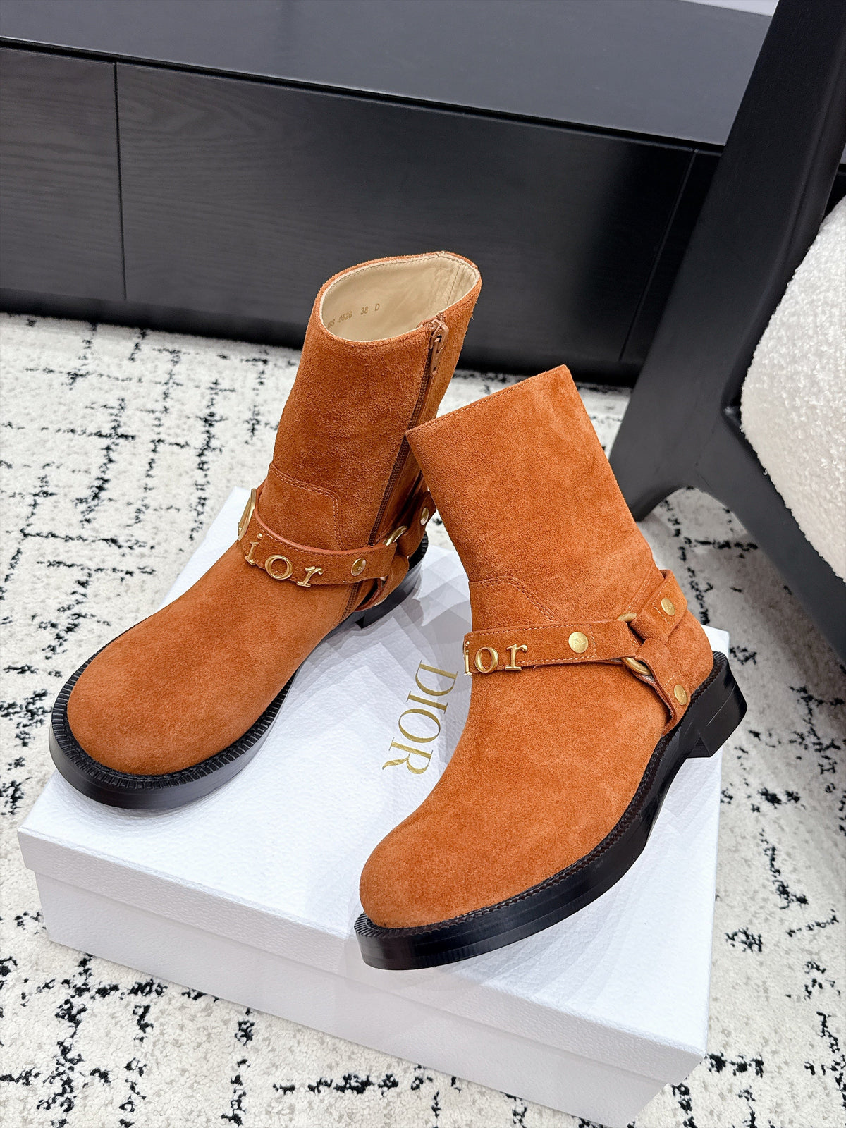 Dior 2026 Bolt Ankle Boots Suede Leather 139290