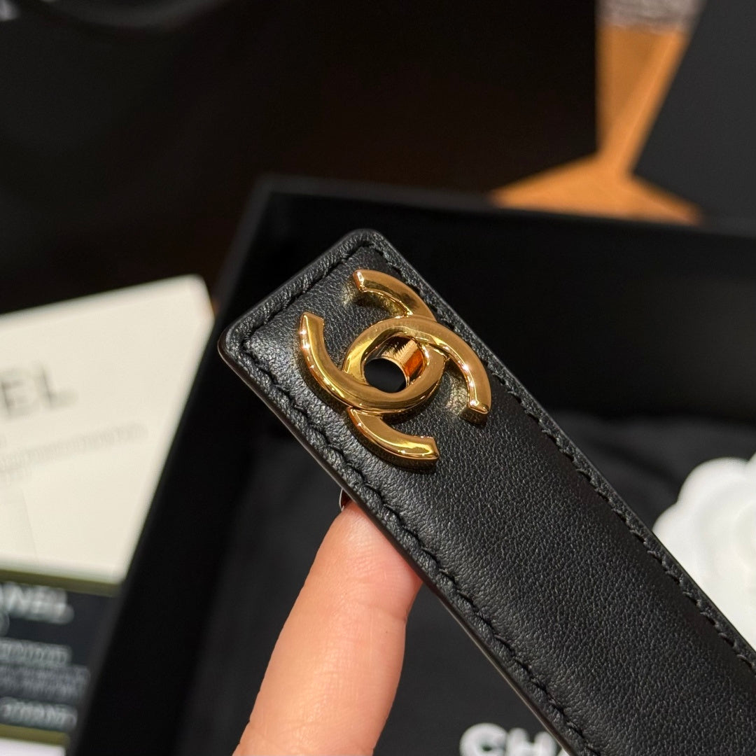 Chanel 2026 Double C Belt 25mm Leather 216979