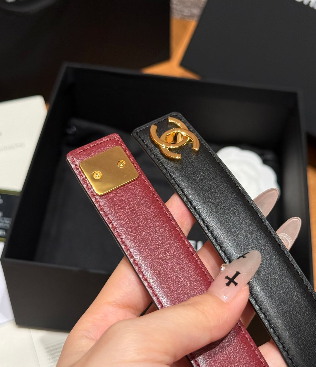 Chanel 2026 Double C Belt 25mm Leather 216979