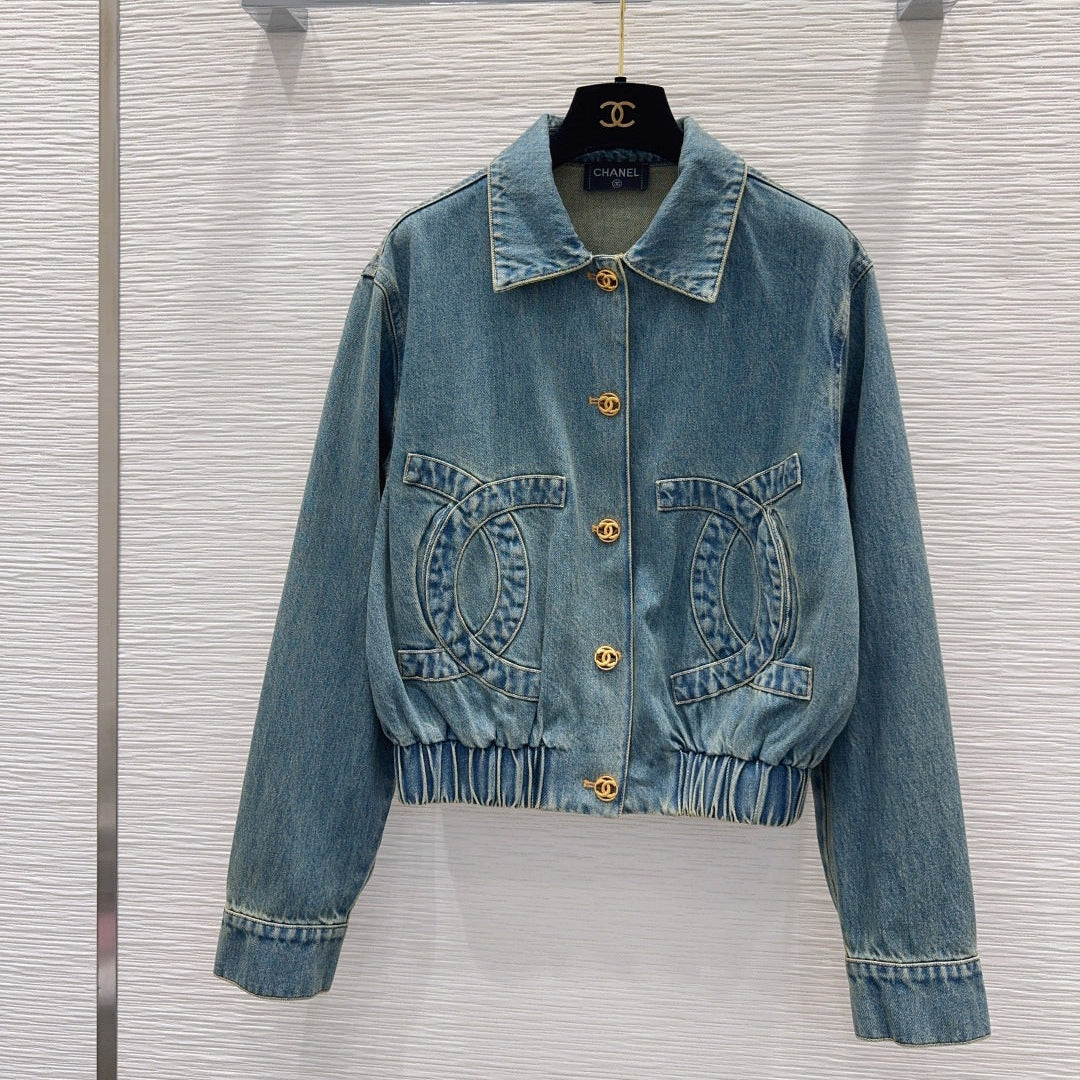 Chanel 2026 Large Double C Jacket Blue Cotton 426352