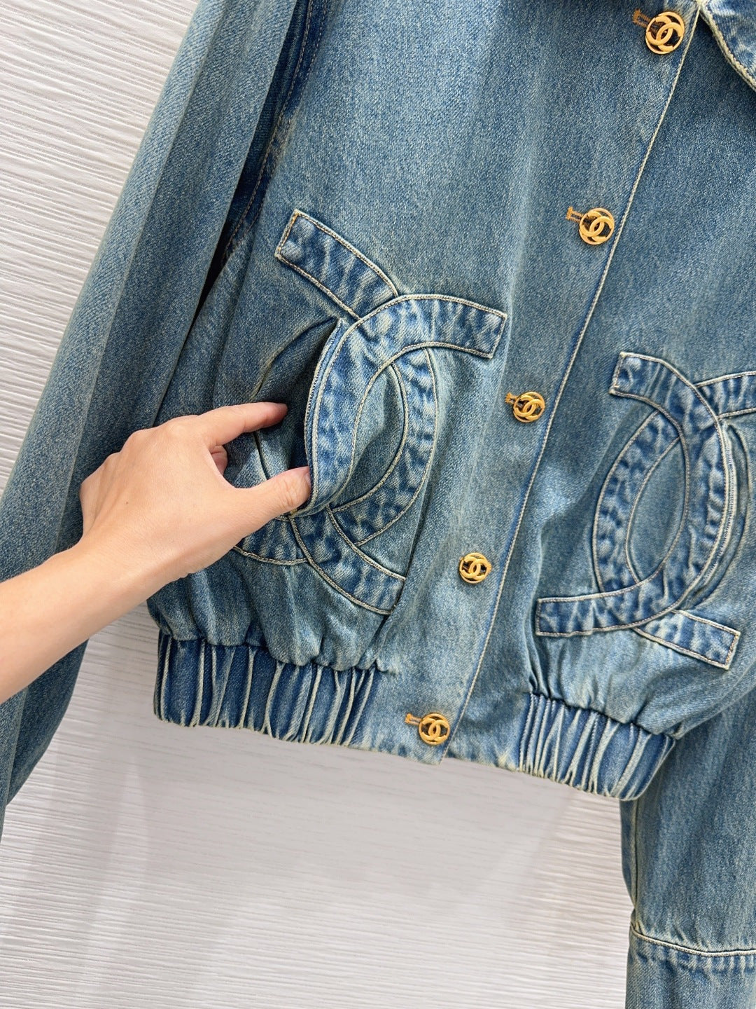 Chanel 2026 Large Double C Jacket Blue Cotton 426352