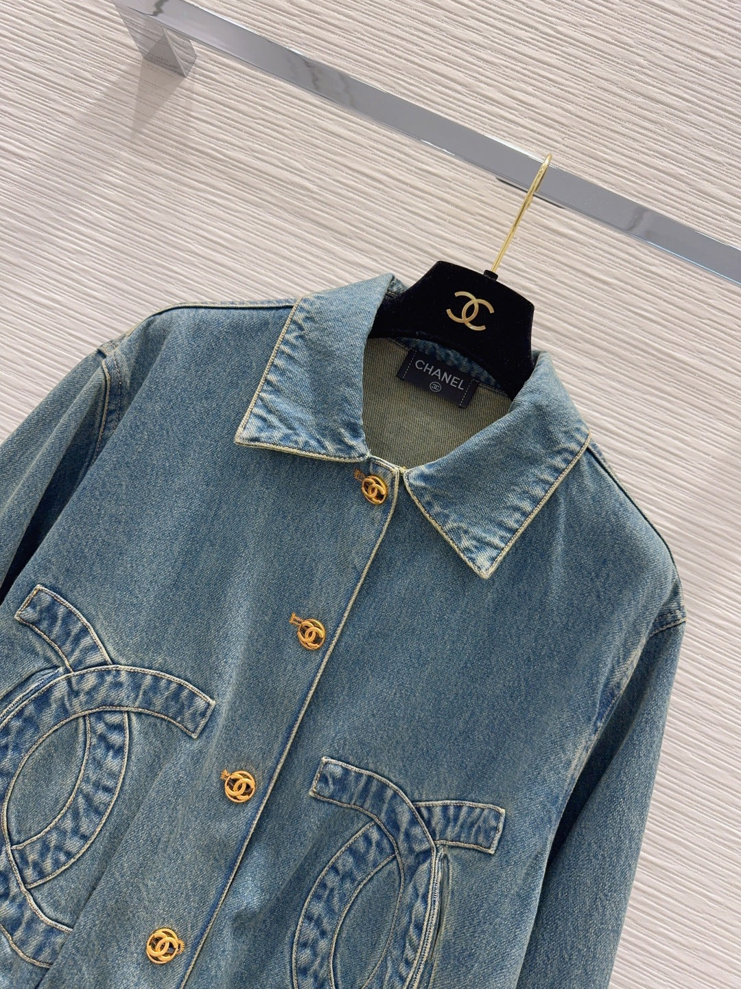 Chanel 2026 Large Double C Jacket Blue Cotton 426352