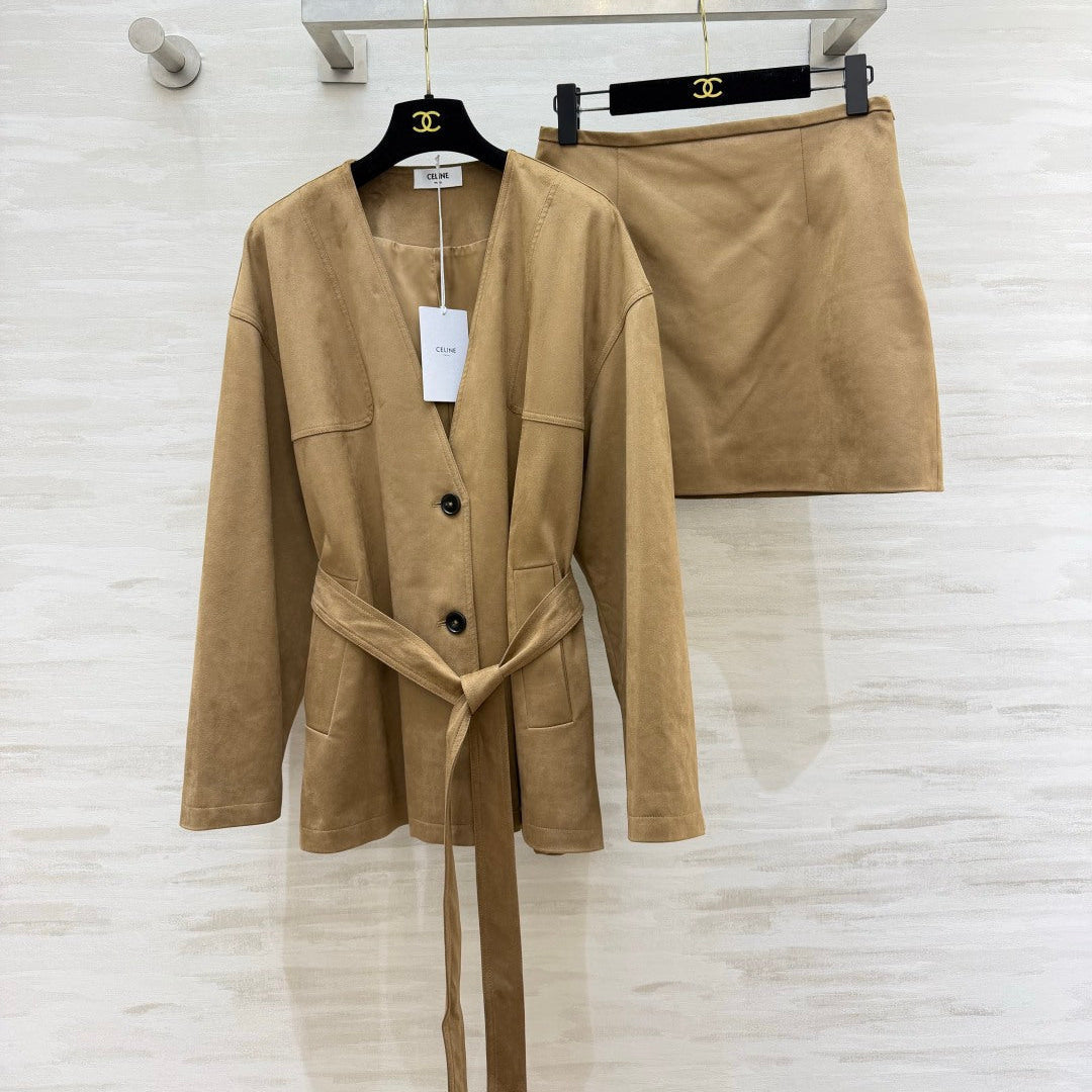 Celine 2026 Set Beige Suede 431286