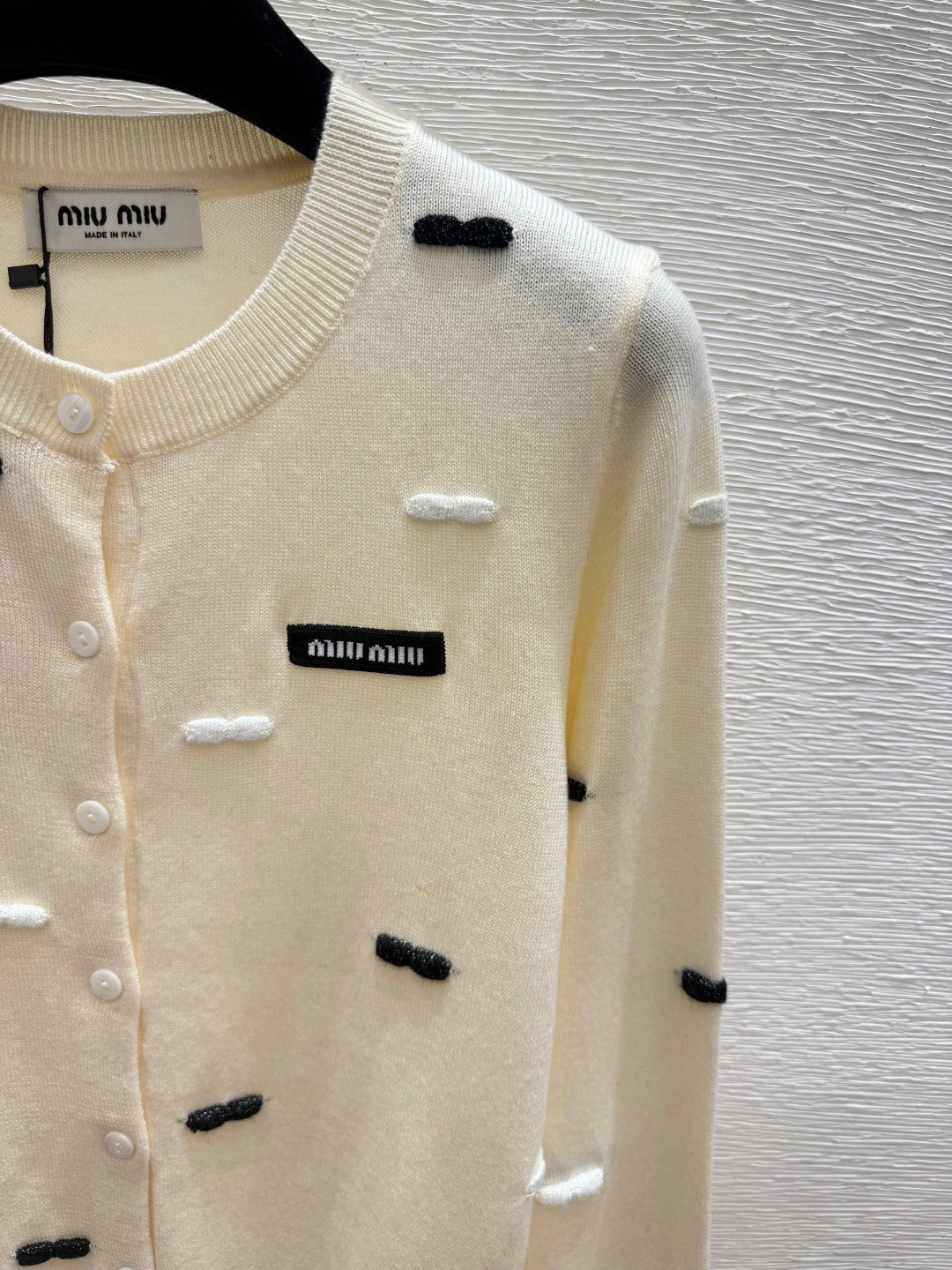 Miumiu 2026 Cardigan With Horizontal Stripes Wool 913384