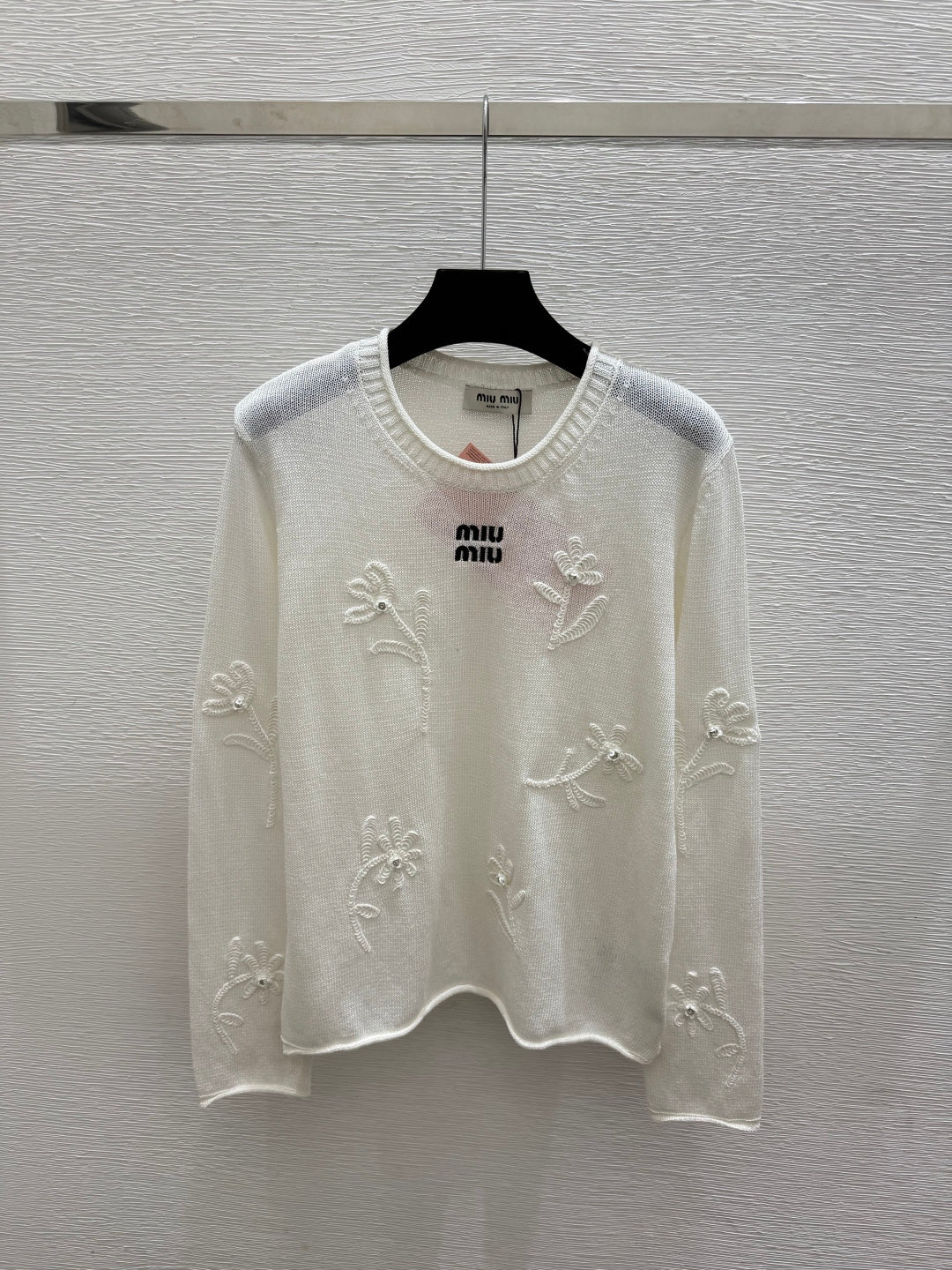 Miumiu 2026 Floral Knitted Long Sleeve Wool 913364