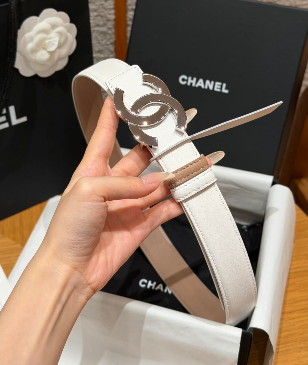Chanel 2026 Interlocking CC Belt 30mm Leather 213832