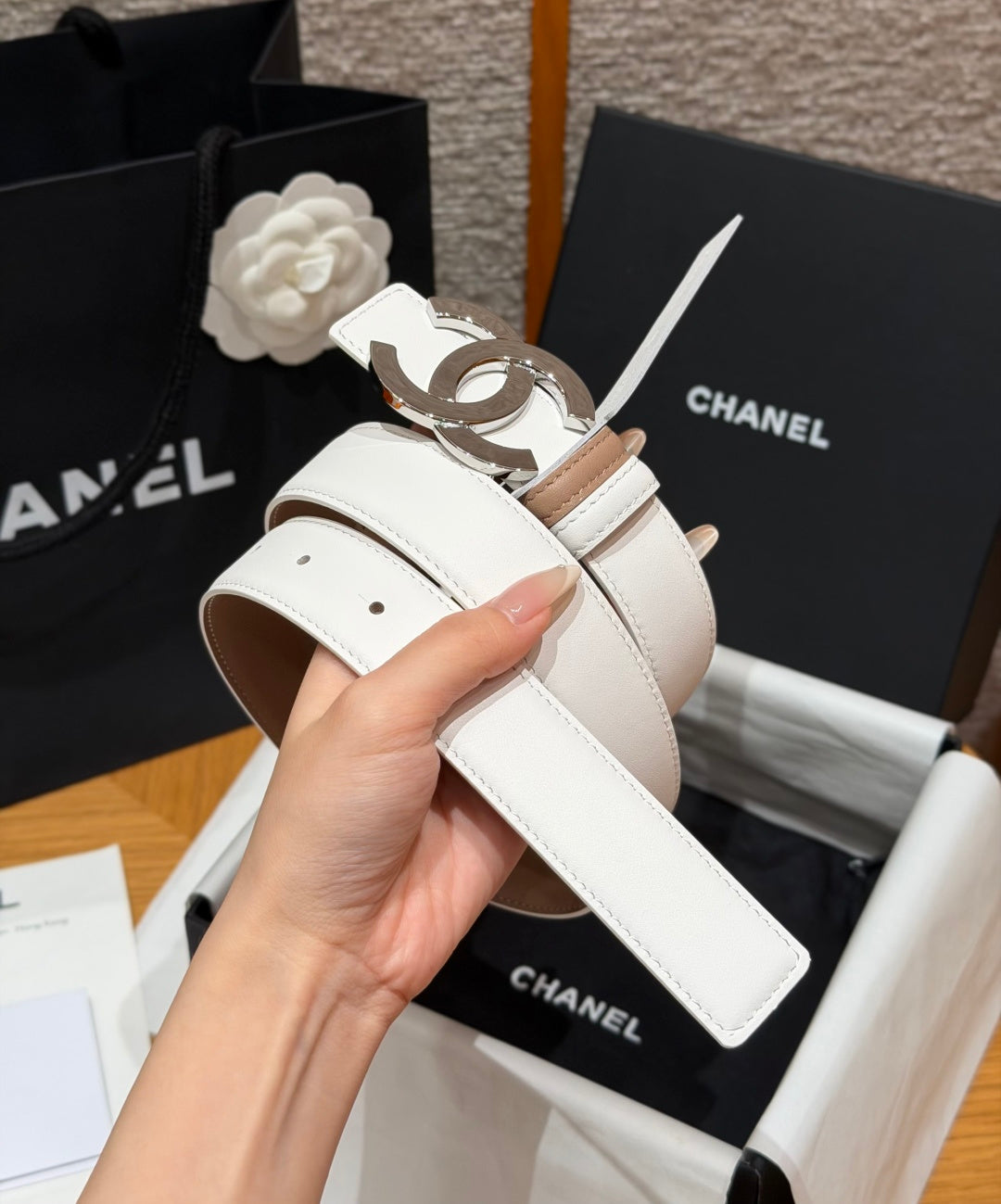 Chanel 2026 Interlocking CC Belt 30mm Leather 213832