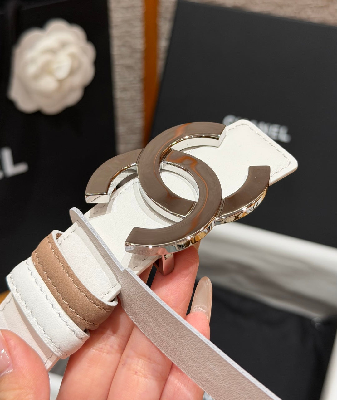Chanel 2026 Interlocking CC Belt 30mm Leather 213832