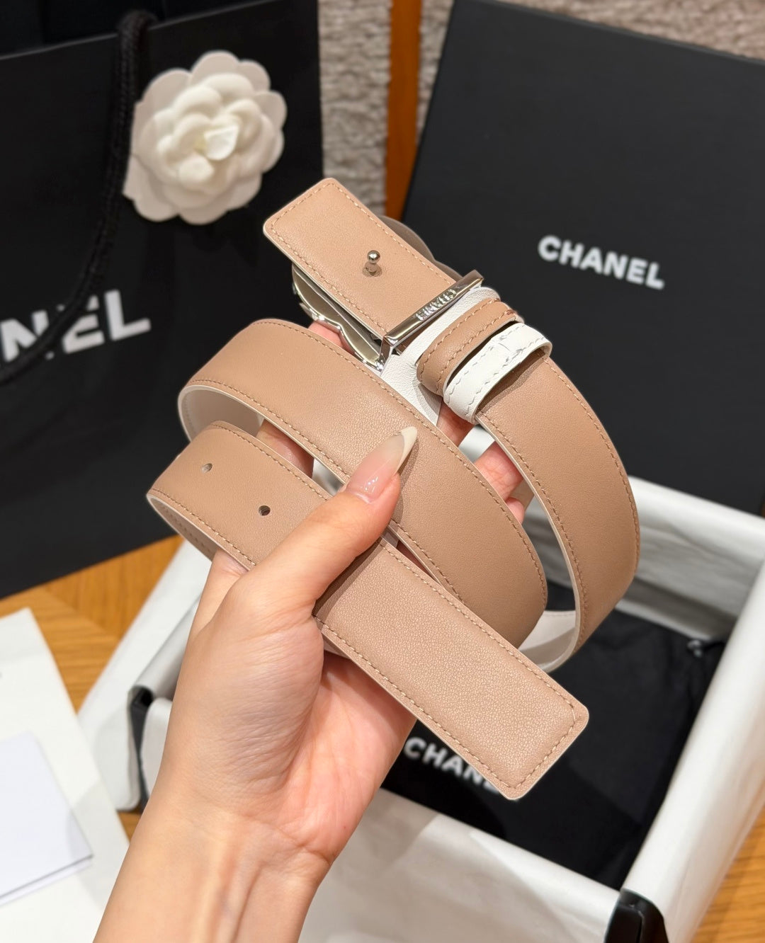 Chanel 2026 Interlocking CC Belt 30mm Leather 213832