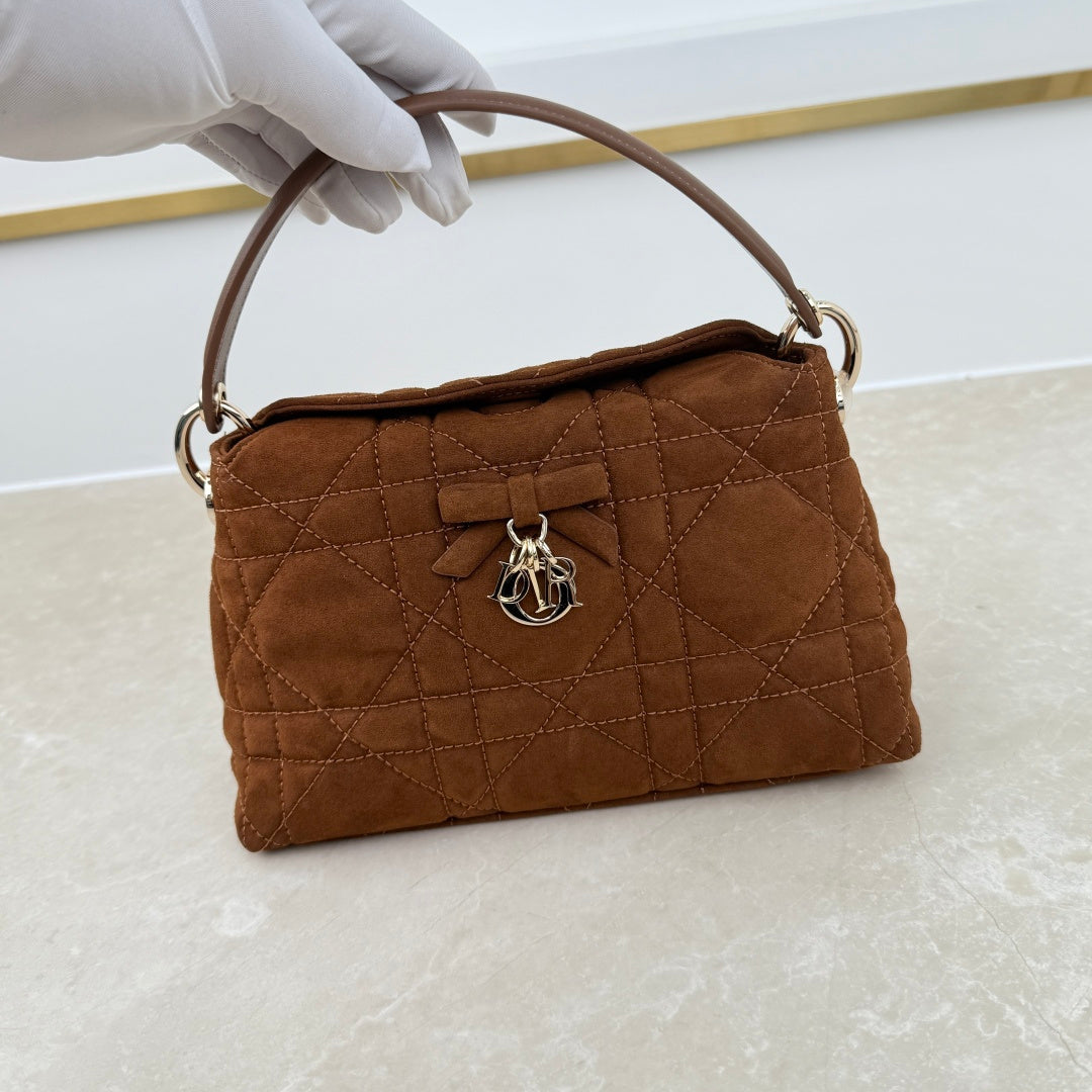 Dior 2026 Adiorable Top Handle Bag 22.5cm Suede Lambskin 166137
