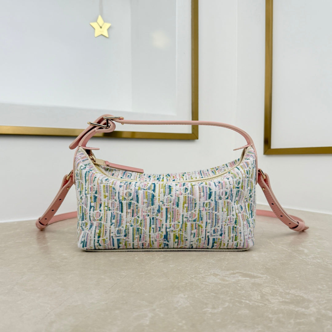 Dior 2026 Nomad Pouch 22cm Pink Mix Colors Canvas 402510