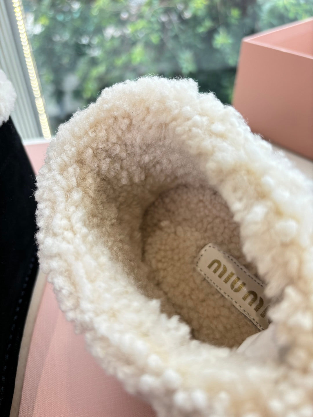 Miu Miu 2026 Shearling-Lined Ankle Boots Suede 994132