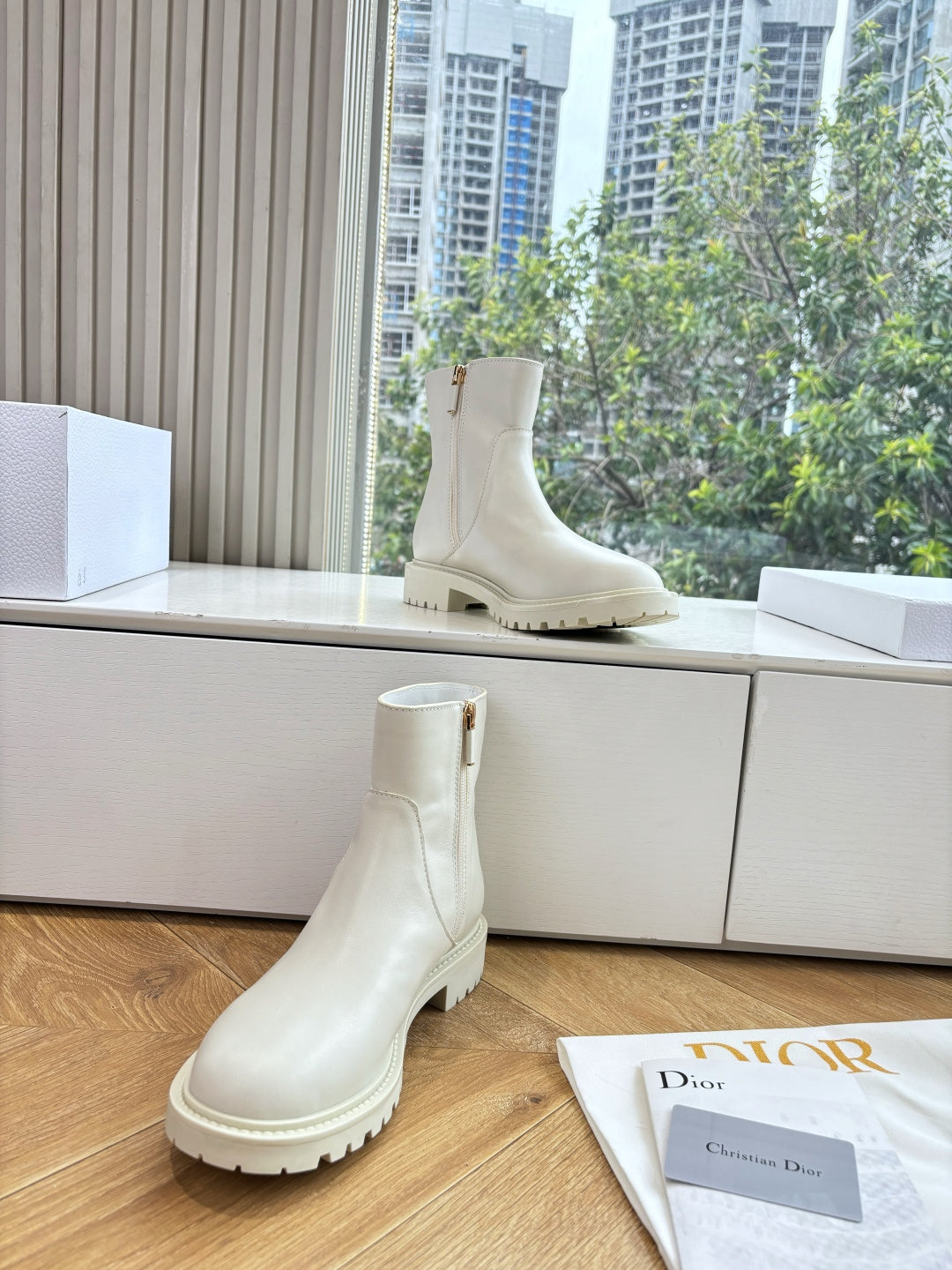 Dior 2026 D-Town Ankle Boots Cowhide 128399