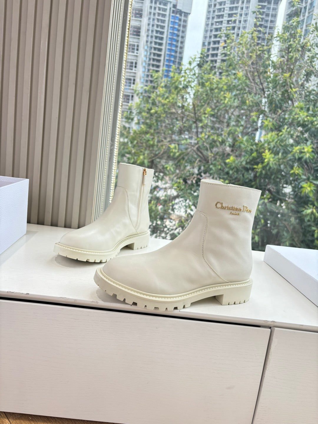 Dior 2026 D-Town Ankle Boots Cowhide 128399