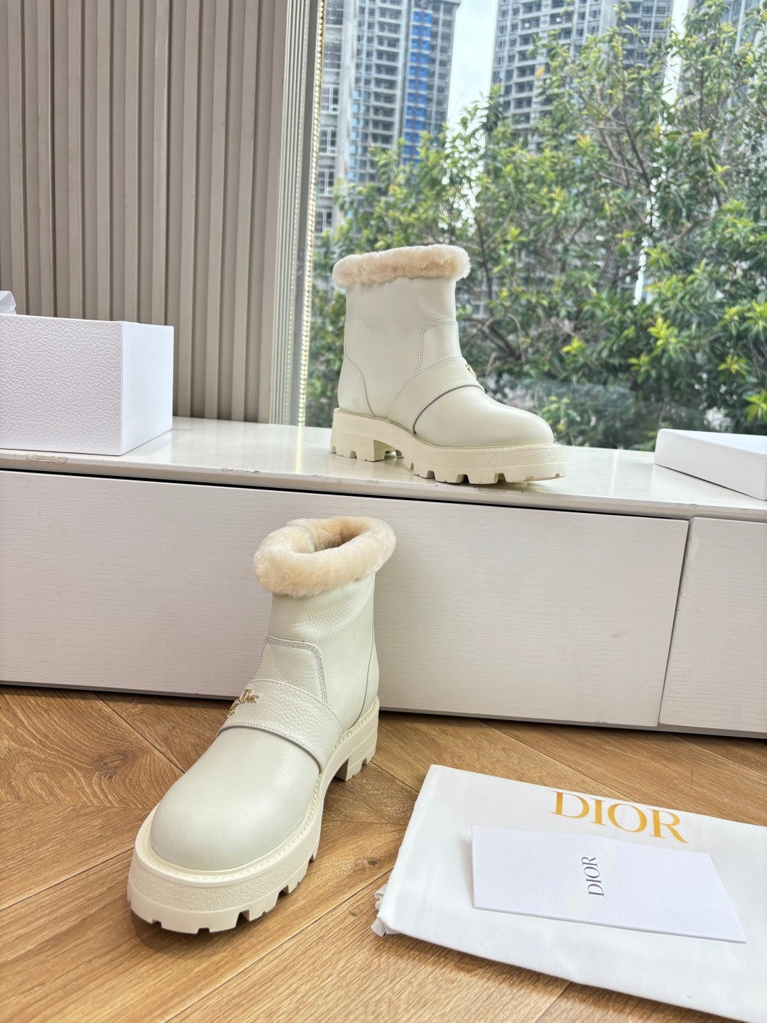 Dior 2026 Alps D-Quest Ankle Boots Wool Leather 128401