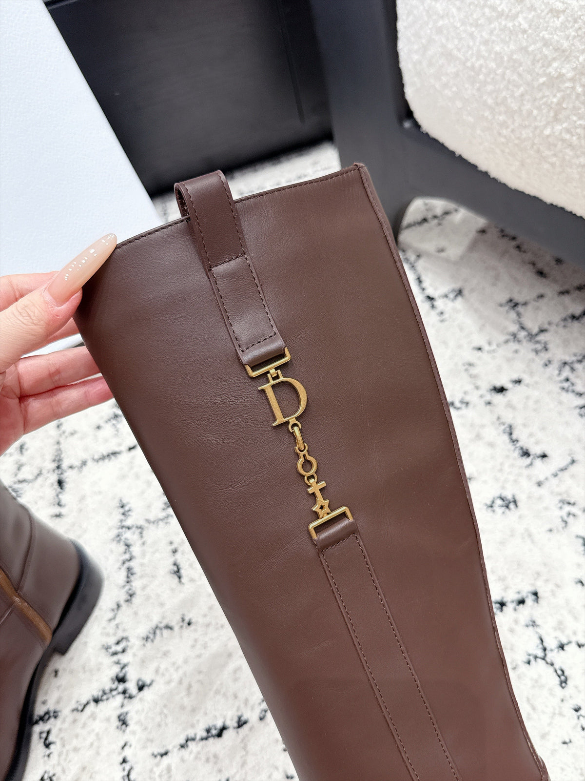 Dior 2026 Diorly Boots Brown Shiny Cowhide 139303