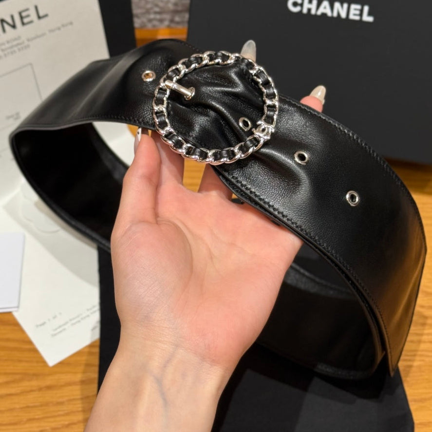 Chanel 2026 Wide Round Buckle Belt 65mm 207223