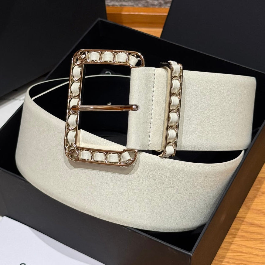 Chanel 2026 Wide Square Buckle Belt 55mm 207215