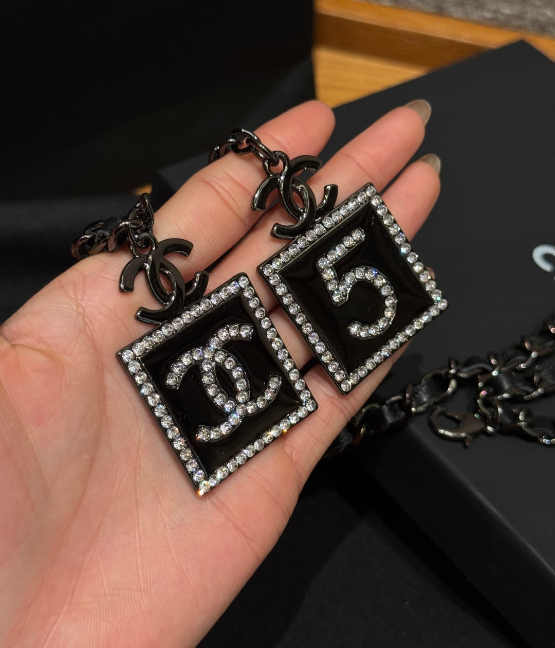 Chanel 2026 Crystal CC Square Charm Belt