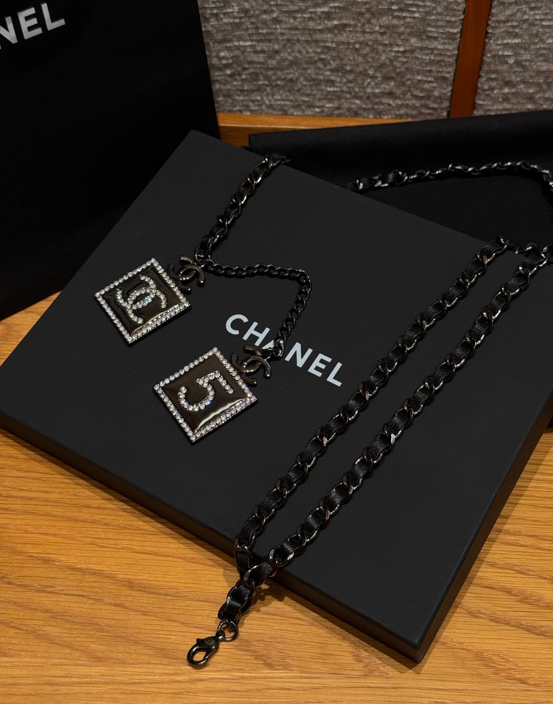 Chanel 2026 Crystal CC Square Charm Belt